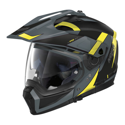 Nolan N70-2 X Adventure Skyfall Helmet - Grey/Yellow/Black