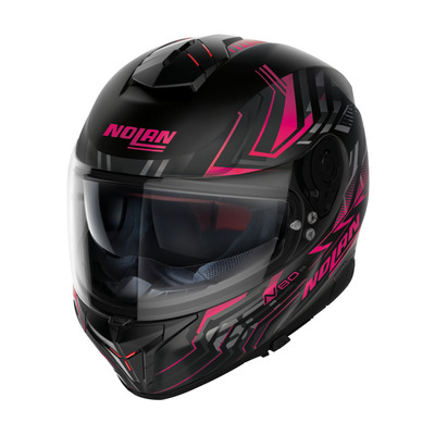 Nolan N80-8 Turbolence Helmet - Flat Black/Pink