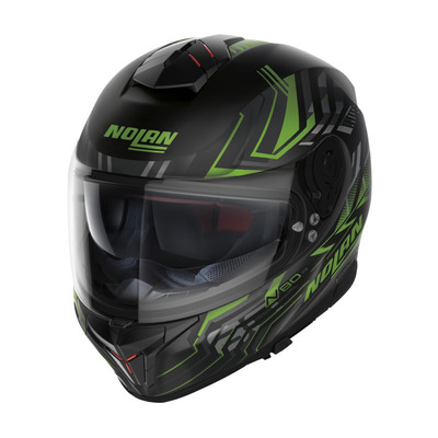 Nolan N80-8 Turbolence Helmet - Flat Black/Green