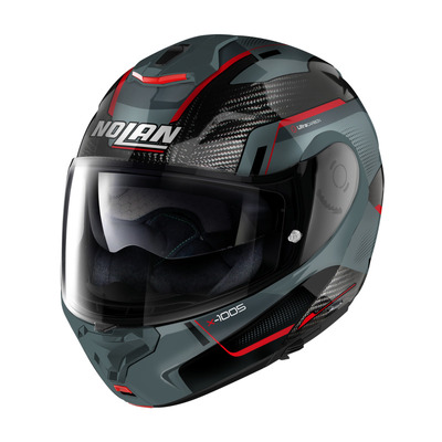 X-Lite X-1005 UC Flip Up Undercover Helmet - Carbon Grey/Red