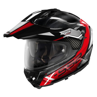 Nolan X-552 UC Adventure Dinamo Helmet - Carbon/Red/Grey