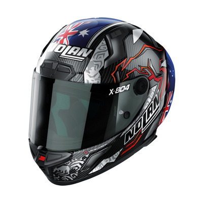 X-Lite X-804 RS Stoner Helmet - Carbon/Blue/White/Red