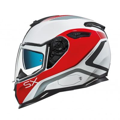 X-Helmets SX100 Pop Up Helmet - White/Red