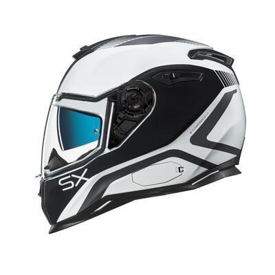 X-Helmets SX100 Pop Up Helmet - White/Black