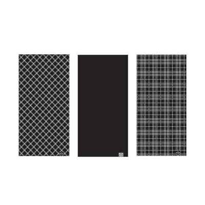 OXFORD COMFY BLK&WH TARTAN 3PK