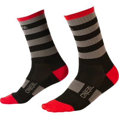 Oneal MTB Perfomance Stripe Socks - Black/Grey/Red - 39/42