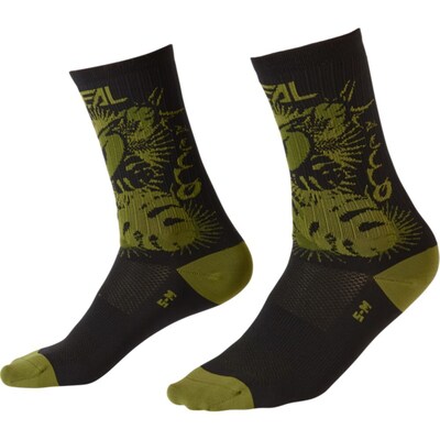 Oneal MTB Perfomance Plant Socks - Black/Green - 39/42