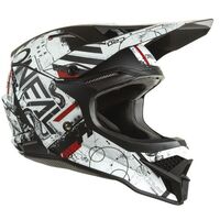 Oneal 3 SRS Scarz V.2 Helmet - Black/White/Red