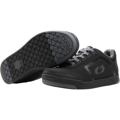 Oneal Pinned Flat Shoe - Black/Grey - 47