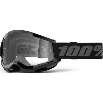 100% Strata 2 Goggle - Black - Clear Lens