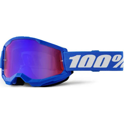 100% Strata2 Goggle - Blue-Mirror Red/Blue Lens