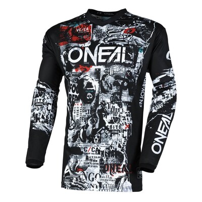 Oneal 2025 Element Attack Jersey - Black/White