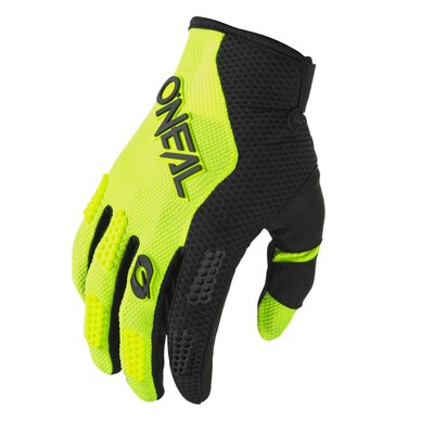 Oneal 2025 Youth Element Racewear Gloves - Black/Neon Yellow