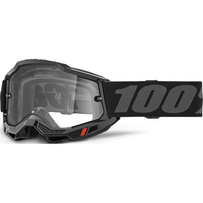 100% Accuri 2 Enduro Moto Goggle - Black - Clear Lens