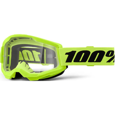 100% Strata2 Goggle - Neon Yellow - Clear Lens