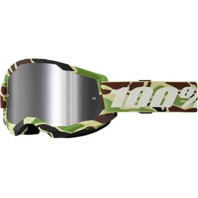 100% Strata2 Goggle - War Camo - Mirror Silver Lens