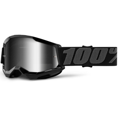 100% Strata2 Youth Goggle - Black - Mirror Silver Lens