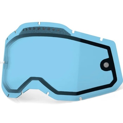 100% Vented Dual Lenses for Racecraft2, Accuri2 & Strata2 Goggles - Blue - OS