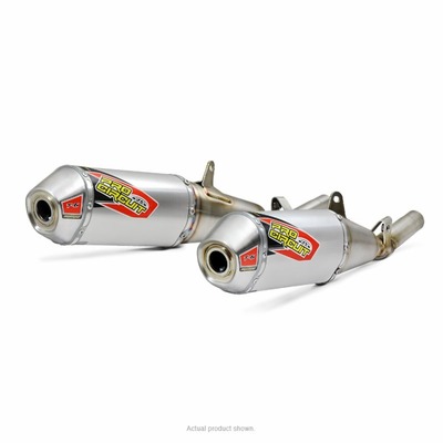 Pro Circuit Crf250R 18-19 T6 Slip Ons - Dual Stainless Silencers, Removable Spark Arrestors