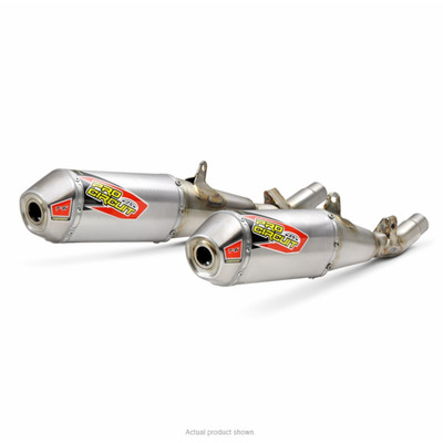 Pro Circuit Crf250R 20-21 T6 Slip Ons - Dual Stainless Silencers, Removable Spark Arrestors