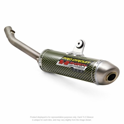 Pro Circuit Ktm125/150Sx; Husq Tc125 19-22; Gg Mc125 20-23 Ti-2 Shorty Silencer, Carbon / Kevlar / Titanium