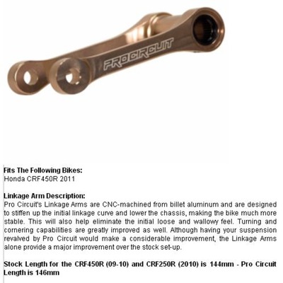 Pro Circuit Crf450R 2011 Link Arm - 145Mm (Stock 143)