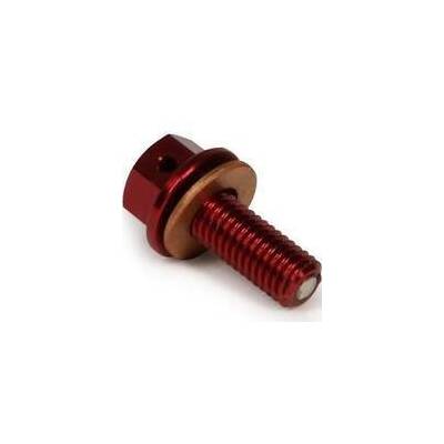 RHK Magnetic Sump Drain Plug Honda CRF450 R Suzuki RMZ450 Red