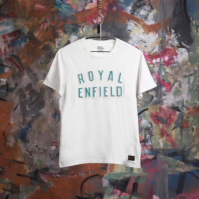 Royal Enfield Raised Tee - White