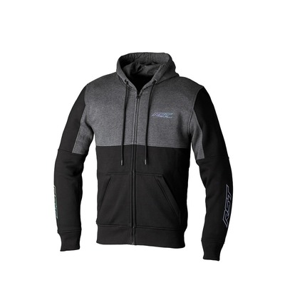 RST Team Zip Through CE Kevlar Hoodie - Black/Grey