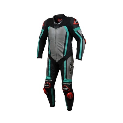 RST Pro Series Evo CE Mens Leather 1 Piece Suit - Black/Grey/Teal