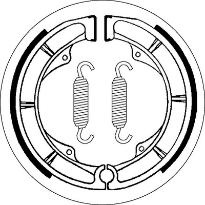 SBS 2018 Brake Shoes - With Springs