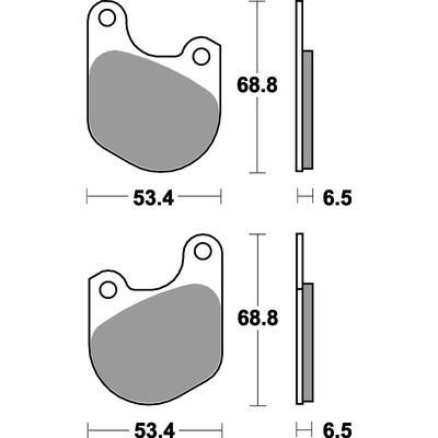 SBS 537.H.Ct Front/Rear Pads - Carbon Street American V-Twin