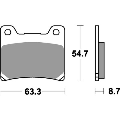 SBS 555Hf Front/Rear Pads - Ceramic Street