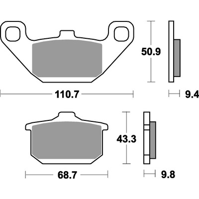 SBS 557Hf Front/Rear Pads - Ceramic Street