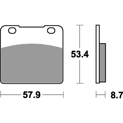 SBS 577Hf Front/Rear Pads - Ceramic Street