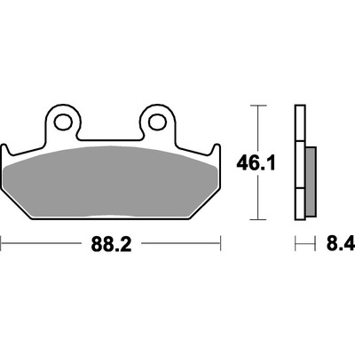 SBS 600Hf Front/Rear Pads - Ceramic Street