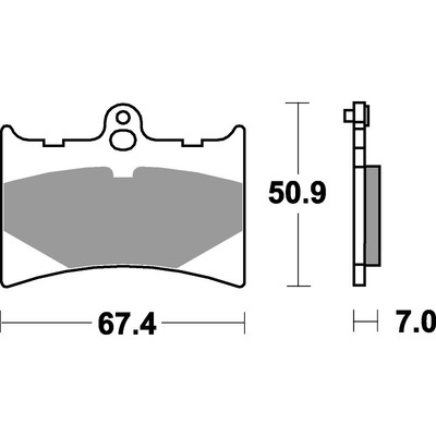 SBS 601Hf Front/Rear Pads - Ceramic Street