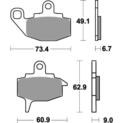 SBS 602Hf Front/Rear Pads - Ceramic Street