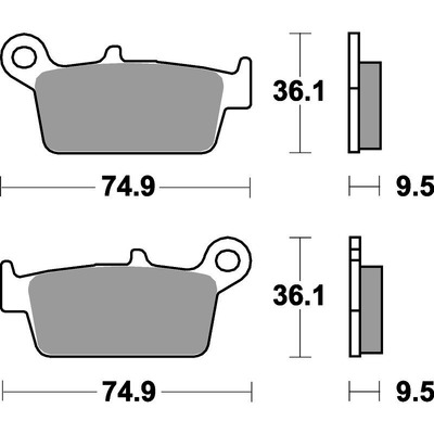 SBS 604Rsi Front/Rear Pads - Sinter Offroad Race