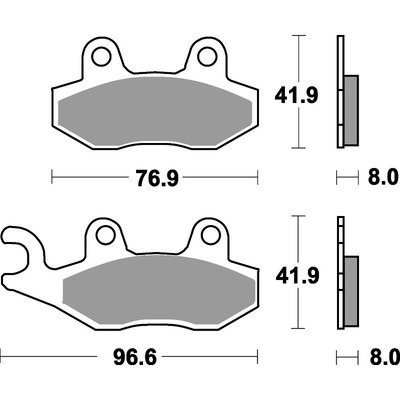 SBS 611Hf Front/Rear Pads - Ceramic Street