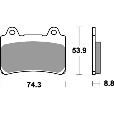 SBS 613Hf Front/Rear Pads - Ceramic Street