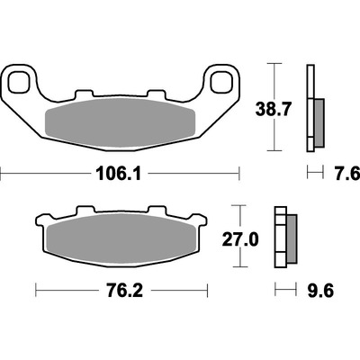 SBS 615Hf Front/Rear Pads - Ceramic Street