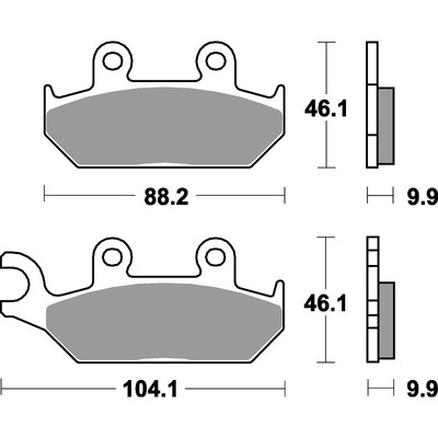 SBS 650Hf Front Pads - Ceramic