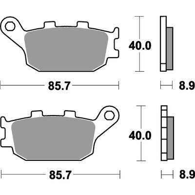 SBS 657Hf Front/Rear Pads - Ceramic Street