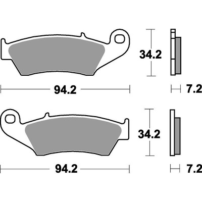 SBS 694Rsi Front/Rear Pads - Sinter Offroad Race