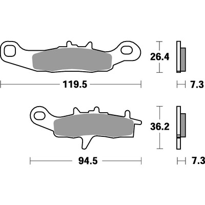 SBS 726Si Front/Rear Pads - Sinter Off Road