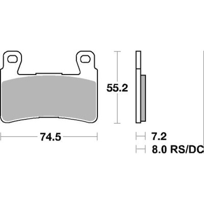 SBS 734Dc Front Pads - Dual Carbon Race (Race Use Only)