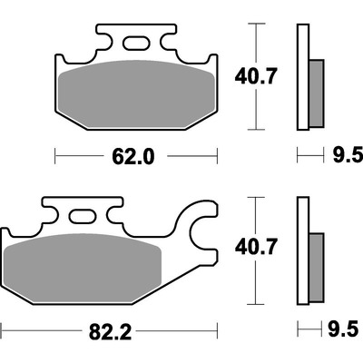 SBS 754Si Front/Rear Pads - Sinter Off Road