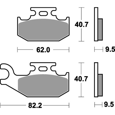 SBS 767Si Front/Rear Pads - Sinter Off Road