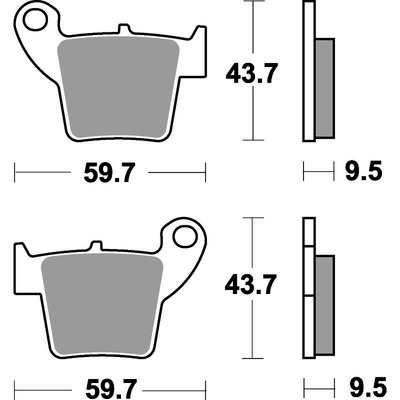 SBS 777Rsi Front/Rear Pads - Sinter Off Road Race